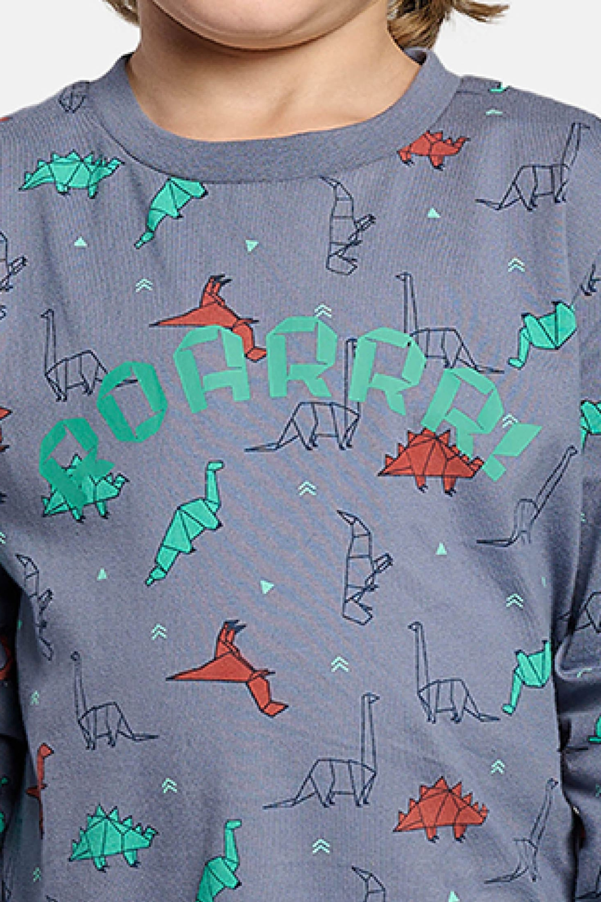 Pigiama lungo bambino cotone Roar stampa dinosaurios