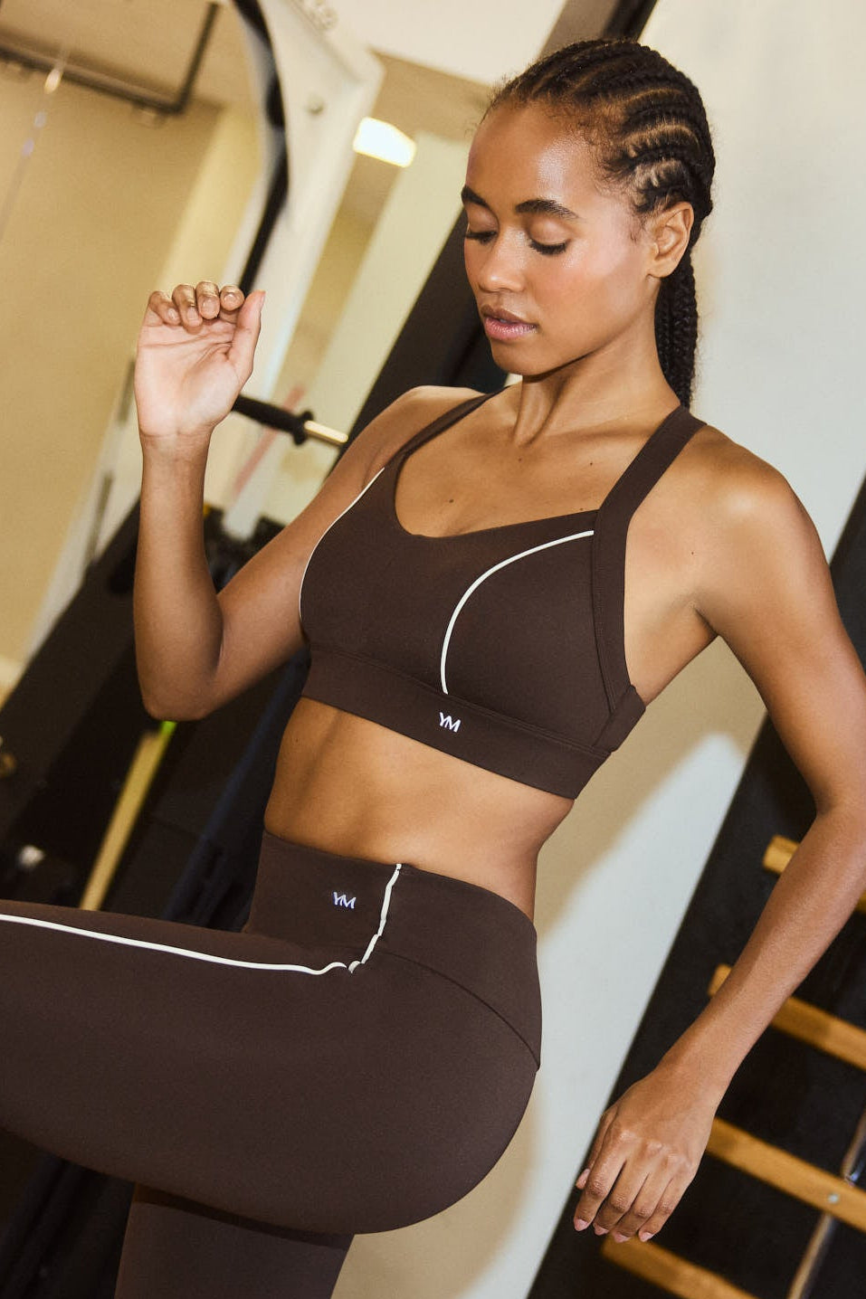 Reggiseno sportivo spalline anchos marrone