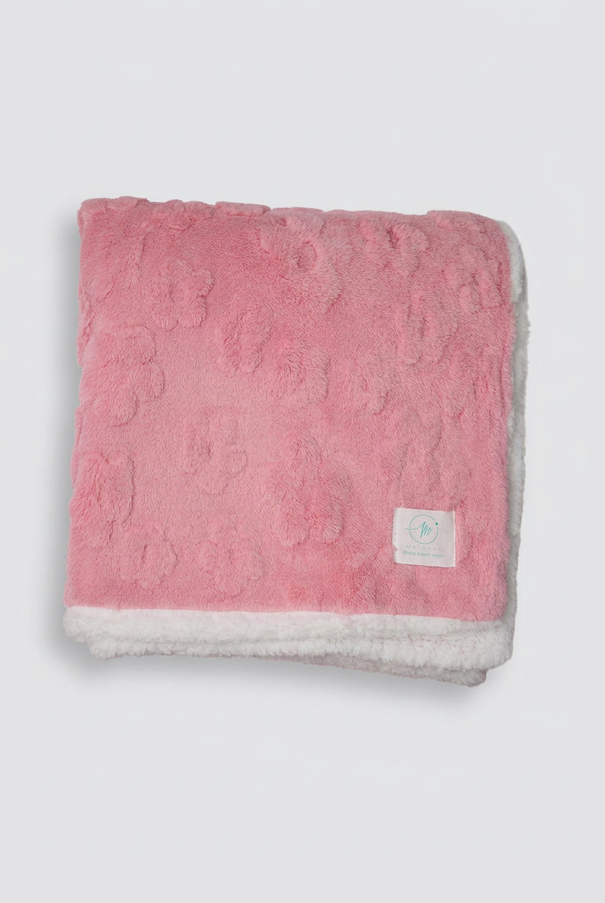 Coperta testurizzata con stampa floreale