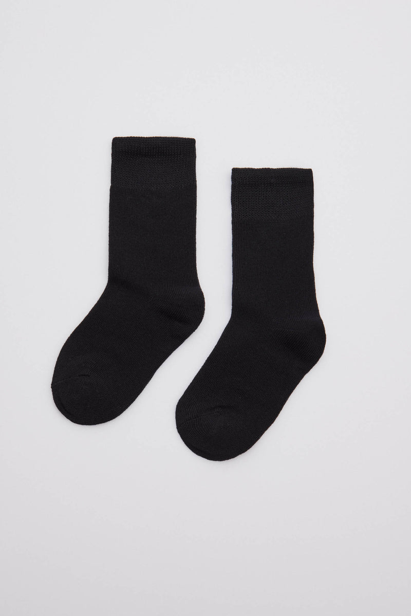 02814 1 calcetin infantil algodon - Negro