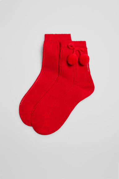 02851-9-calcetines-infantiles-calados-ysabel-mora - Rojo