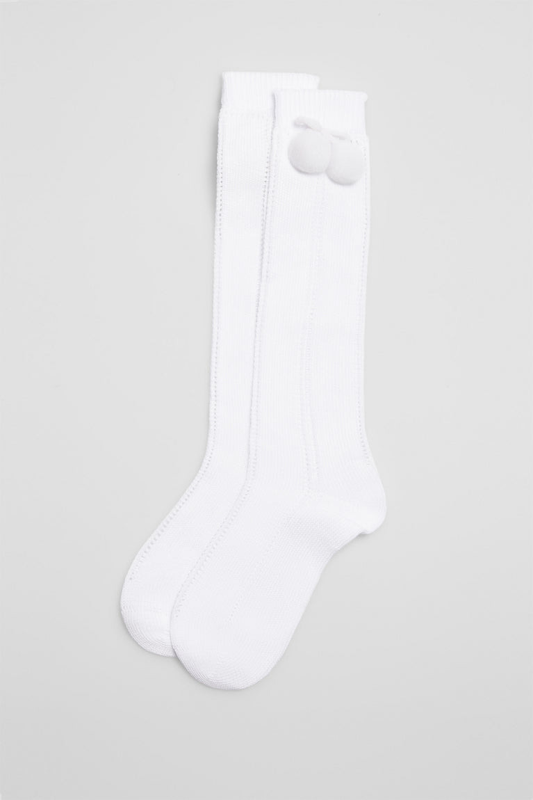 02852-1-calcetines-infantiles-calados-largos-ysabel-mora - Blanco