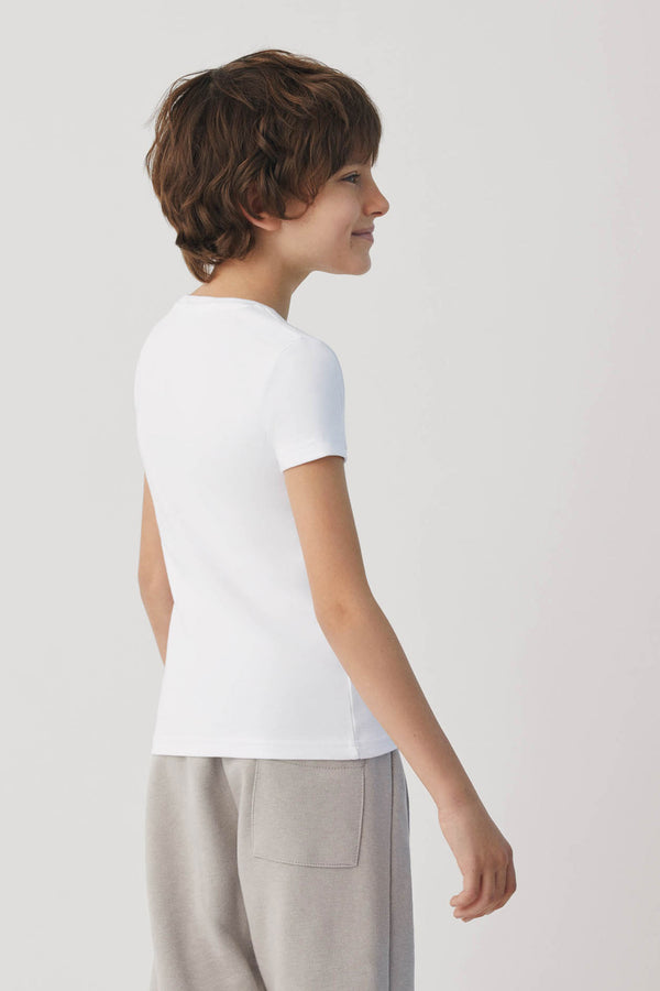 18300 1 camiseta interior infantil manga corta - Blanco