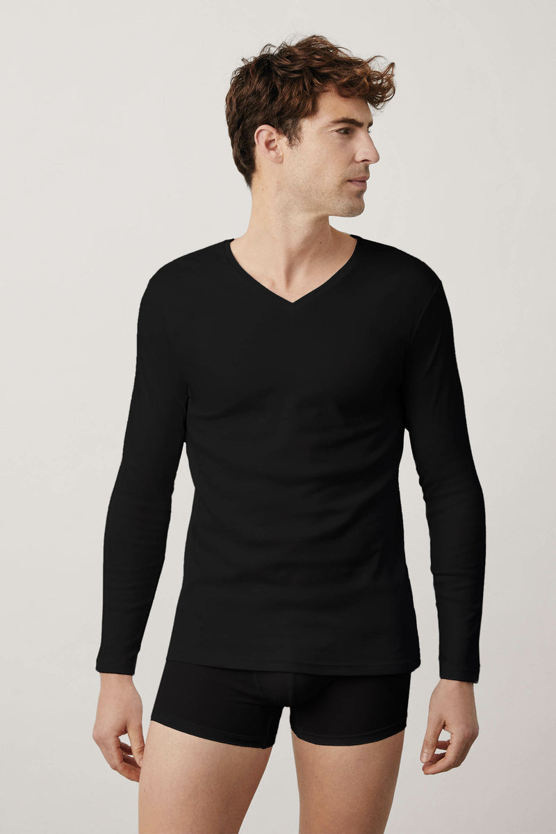 20108-camiseta-termica-hombre - Negro