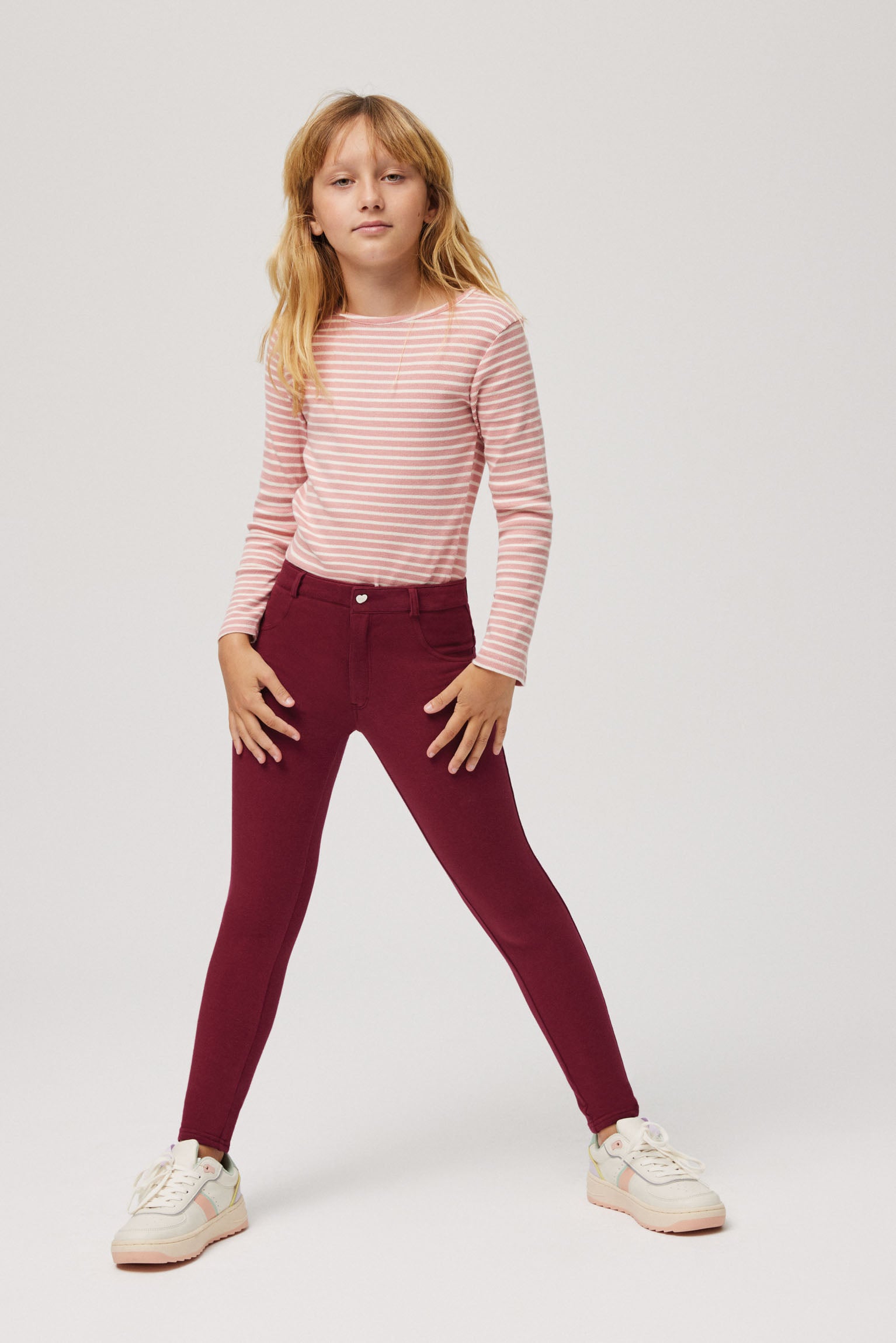 33216-1-leggings-infantil-granate - Granate