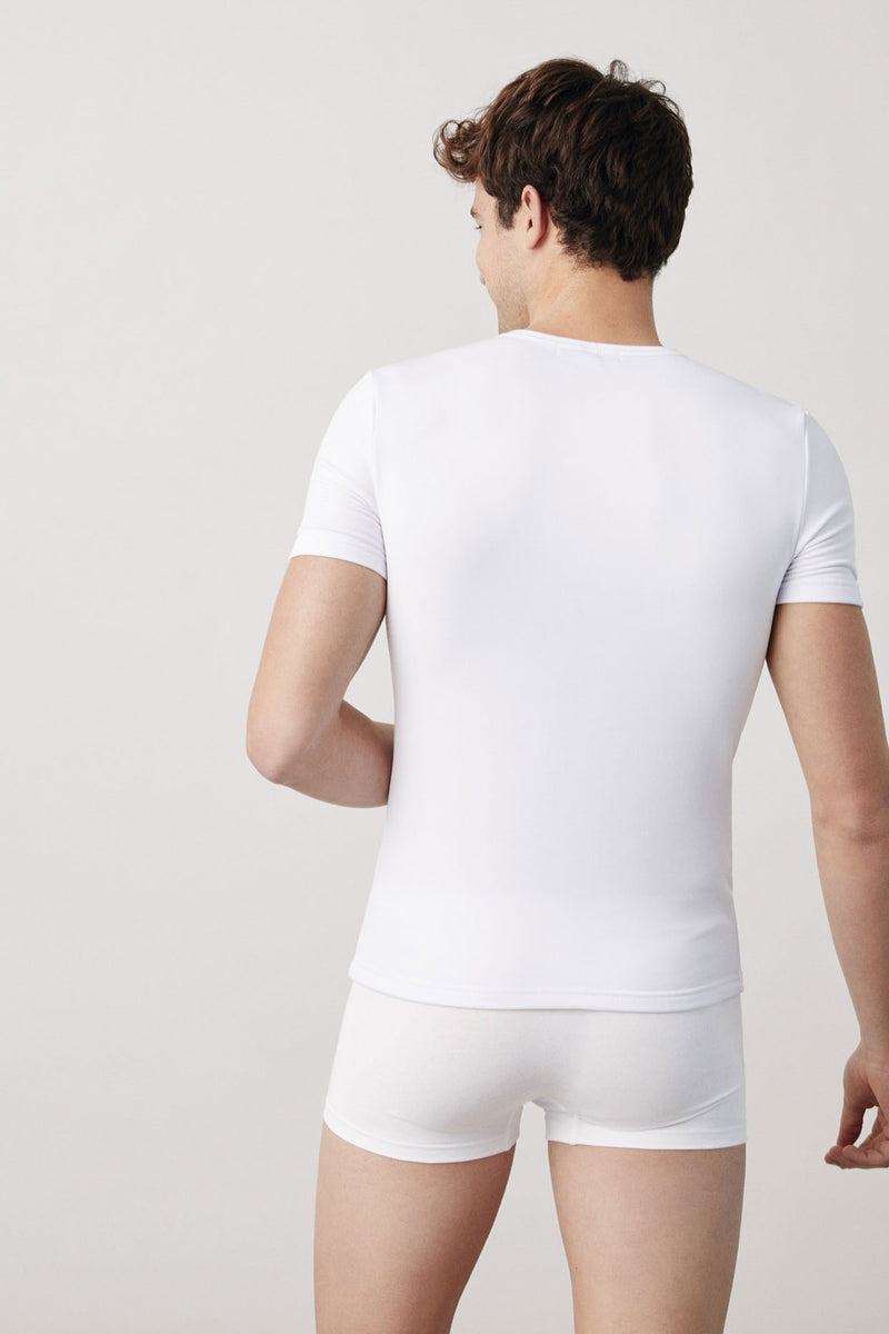 70103 3 camiseta interior termica manga corta - Blanco