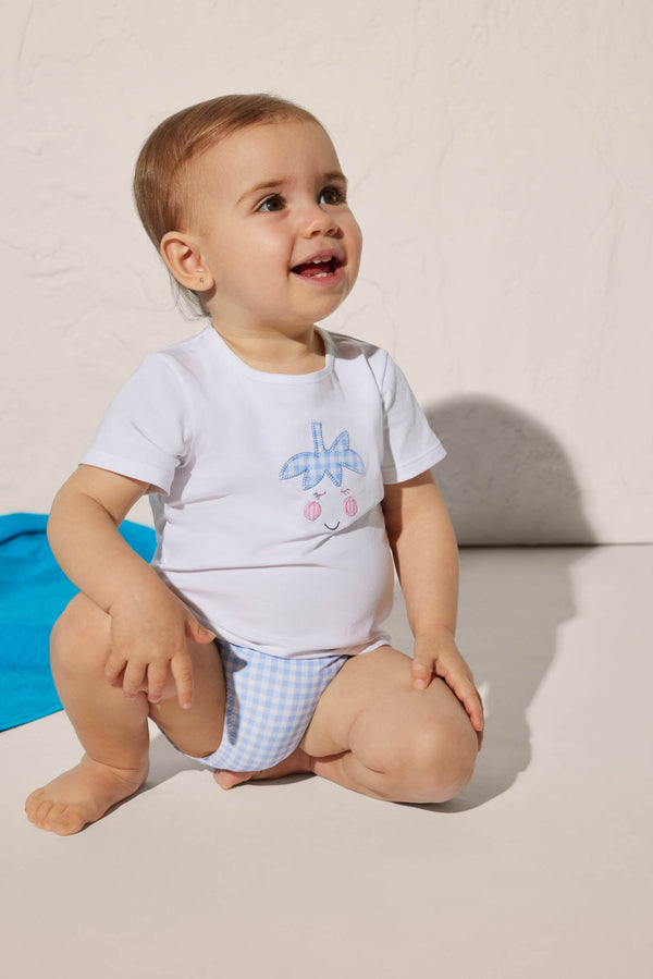 97029-1-set-camiseta-culetin-bano-bebe-vichy-ysabel-mora - Blanco